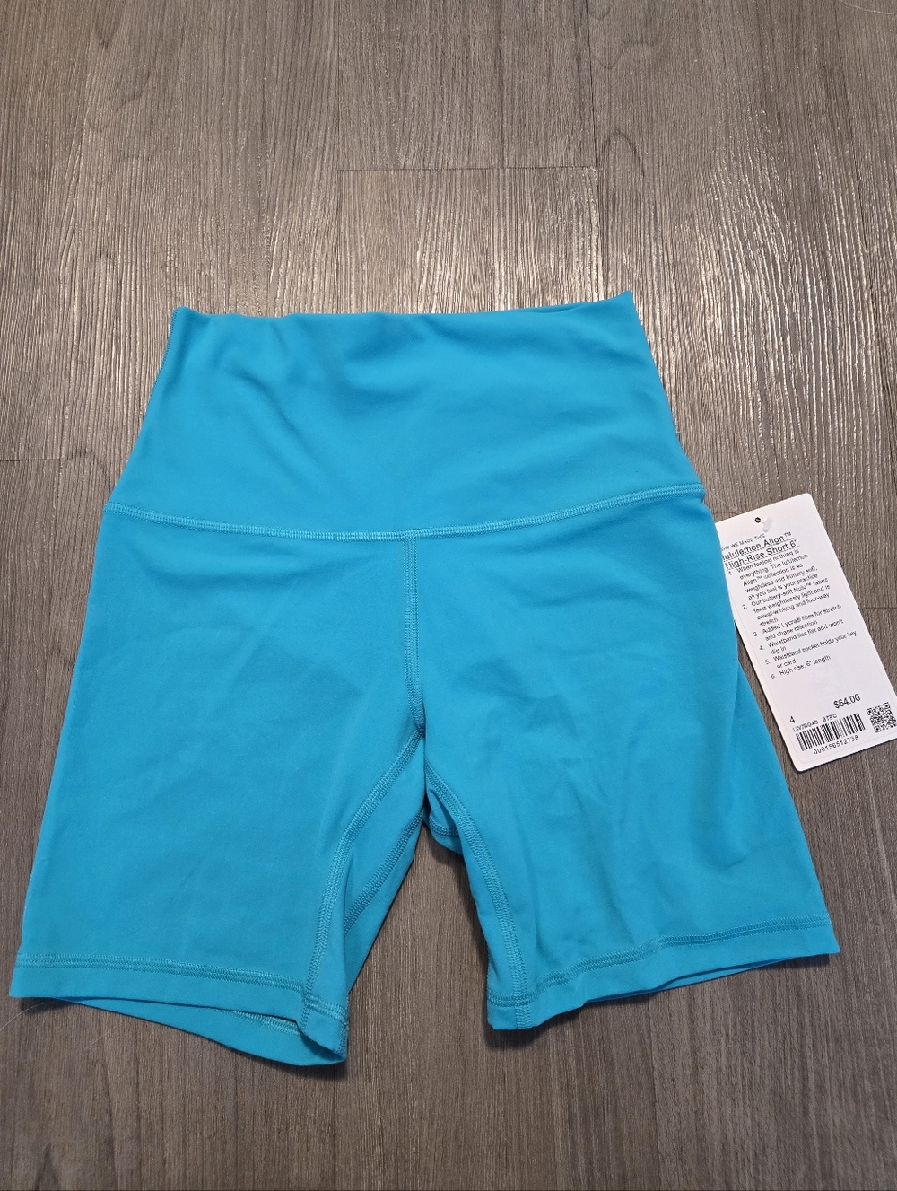 lululemon athletica Bright Turquoise High-Rise Bike Shorts